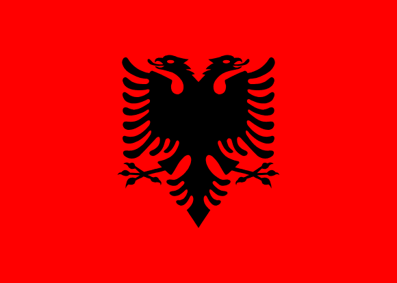 Albaniens flag